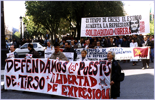 Manifestación puestos de Tirso de Molina 1991